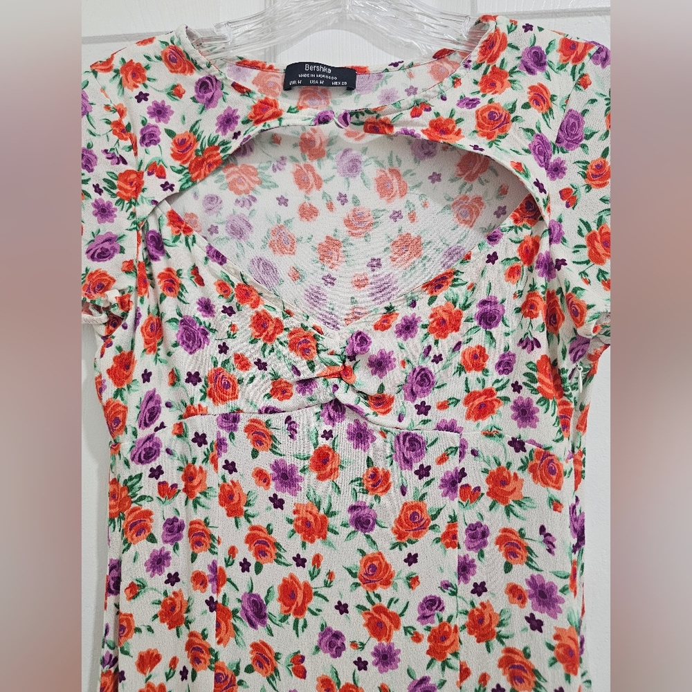 Bershka Multicolor Floral Mini Dress - Picture 5 of 11